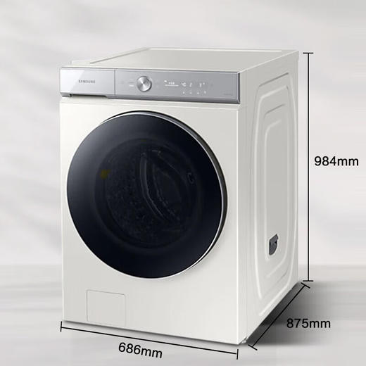 三星（SAMSUNG）原装进口BESPOKE WF25B9600KE/SC 大容量25公斤AI智能除菌变频滚筒全自动洗衣机 WF25B9600KE/SC(单洗） 商品图1