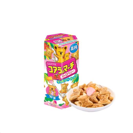 乐天LOTTE小熊饼干195克*3盒 草莓味 商品图0