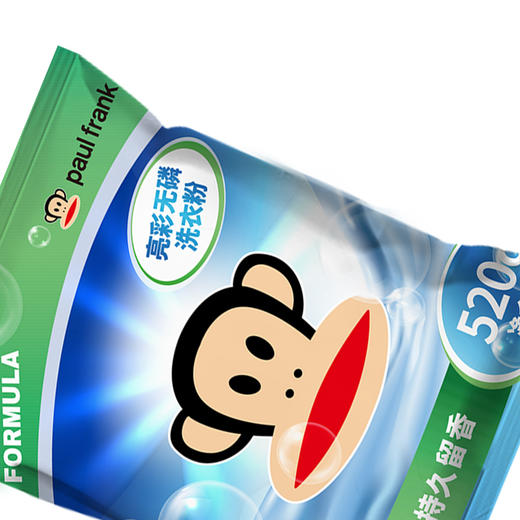 大嘴猴 亮彩无磷洗衣粉520克袋装 洁净护色 香气迷人 商品图3