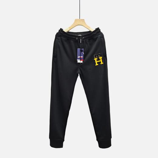 臻品 Tm 汤米23新款男装时尚撞色字母毛巾绣抽绳束脚卫裤，针织卫裤 商品图3