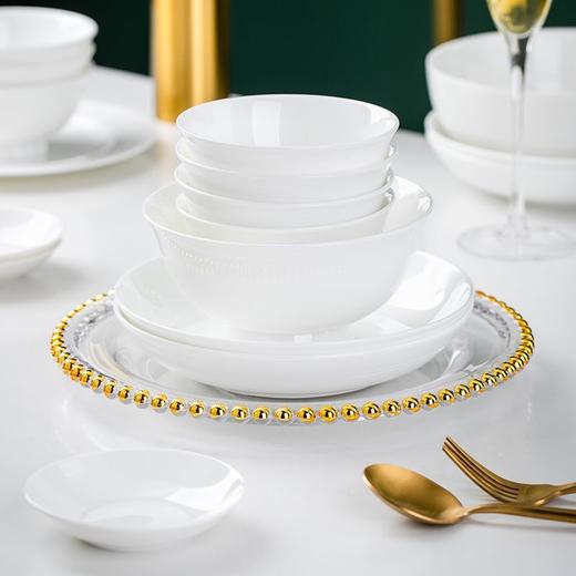 2023景德镇碗碟套装纯白釉下彩骨瓷白色高档餐具套装碗盘组合乔迁 商品图7