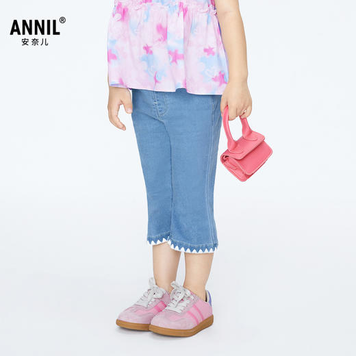 女童甜酷七分牛仔裤子新款安奈儿童装实体店同款XG426586 商品图1