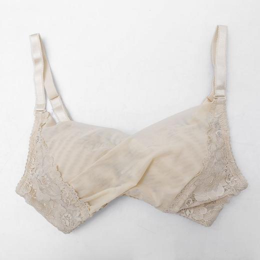 ARN-X049真丝文胸无钢圈薄款蕾丝网面胸罩调整型聚拢性感桑蚕丝内衣女日系 商品图1