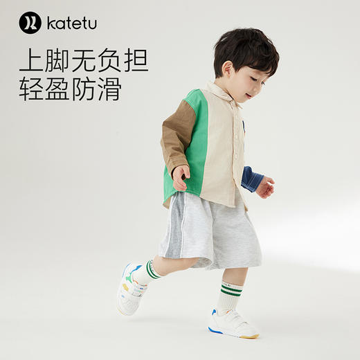 卡特兔婴儿学步鞋2024春季新款幼儿园小白鞋防滑宝宝鞋子机能鞋 商品图1