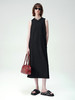 SELFWHO 黑色无袖连衣裙2024早春新款气质设计感小众垂感圆领裙子 商品缩略图2