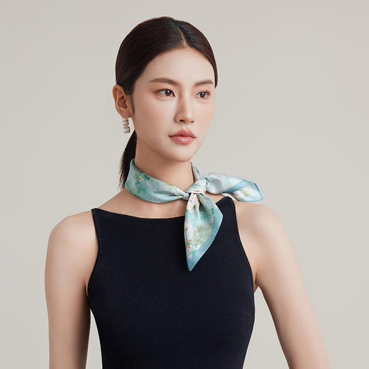 四季之诗 真丝丝巾 小方巾 商品图0