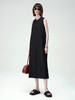 SELFWHO 黑色无袖连衣裙2024早春新款气质设计感小众垂感圆领裙子 商品缩略图1