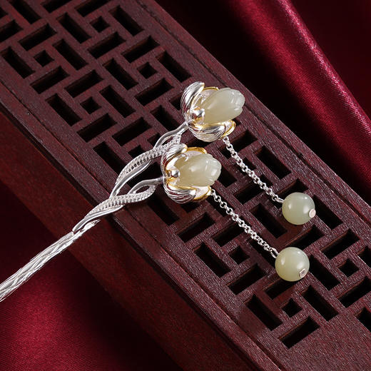 子佩集S925银【雨中花慢】发簪【WSJ0148】2403 商品图7