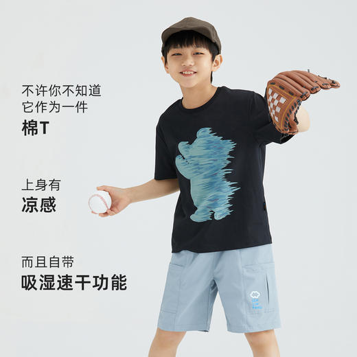 森林棠24夏款儿童运动速干短袖T恤40322416 商品图1