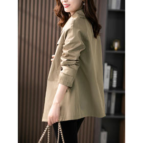 短款风衣外套女2024年春季新款韩版小个子设计感时尚洋气上衣