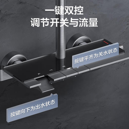 九牧JOMOO 枪灰方形置物喷枪自动除垢增压钢琴按键36602-536/HBS-1 商品图4