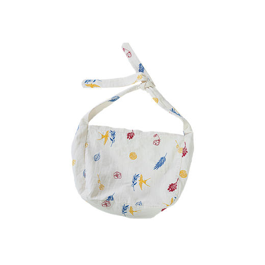 绽放185朵/玄鸟树枝满底绣花绑结可调节女包单间斜挎棉麻文艺布包 商品图3