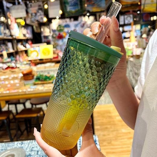 高颜值女王杯礼盒装玻璃吸管杯ins风家用杯子加厚大容量喝水杯子冷饮杯 商品图2
