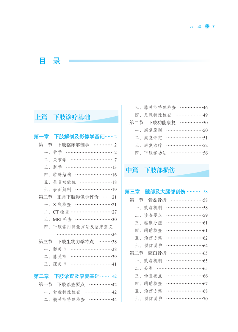 目录9787513286312下肢骨伤疾病诊疗学1.png