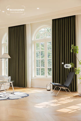 这届网友真会选！复古橄榄绿窗帘也太高级了（椿山）