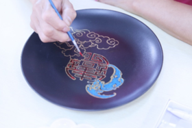 嘉德美育丨“艺术中心过大年 迎福纳吉贺新春”金漆彩绘技艺 体验活动