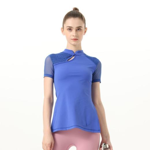 2024春夏新款中国风盘口忆之瑜伽运动上衣 商品图2