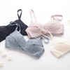 ARN-X067真丝透气法式文胸三角杯蕾丝交叉无钢圈薄款胸罩无痕性感蚕丝内衣 商品缩略图1