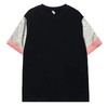T281古布拼接短袖男夏季潮牌时尚撞色圆领半袖新款夏装休闲上衣服 商品缩略图0