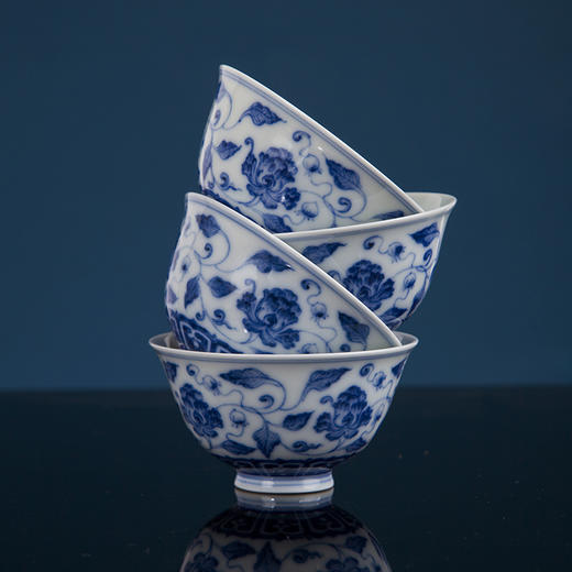 青花西番莲纹6头茶具 商品图3