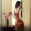 逸红颜妙玄2025夏季新款香云纱连衣裙女山茶花香云纱吊带裙宽肩带 商品缩略图4