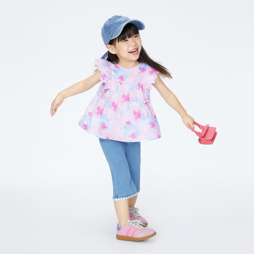 女童纯棉短袖衬衫夏季新款安奈儿童装实体店同款XG421694 商品图3