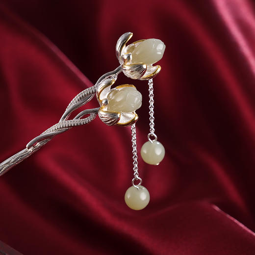 子佩集S925银【雨中花慢】发簪【WSJ0148】2403 商品图3