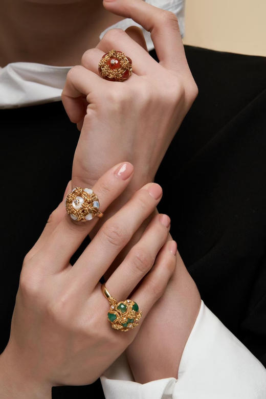 Centauri Lucy 艾克贝母雕花戒指 商品图2