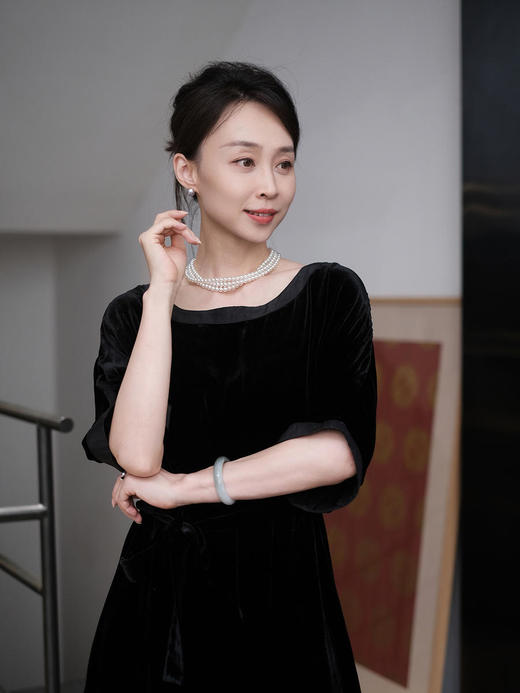 盛唐牡丹 |限量款/真丝丝绒宽松连衣裙(附赠丝绒腰带) 商品图3