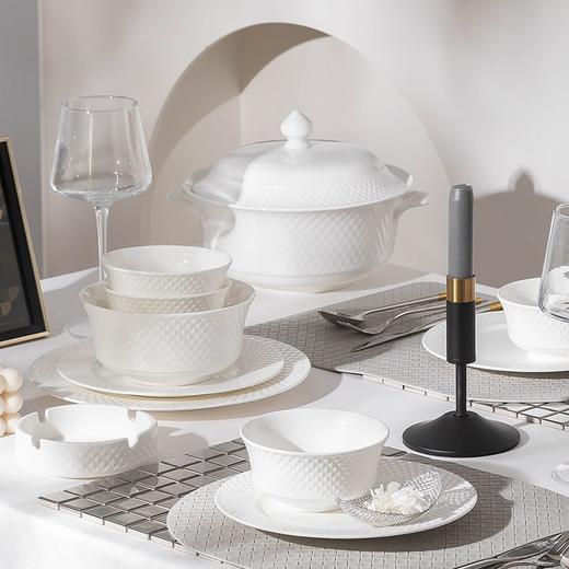 物生物碗碟套装家用纯白北欧景德镇骨瓷碗盘碗具陶瓷2023新款餐具 商品图3