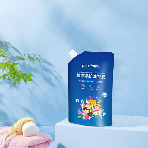 大嘴猴 植萃柔护洗衣液500克袋装 艾草香型 温和去污 持久留香 商品图1