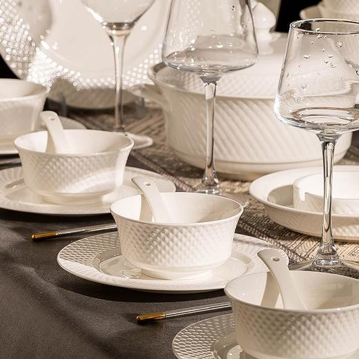 物生物碗碟套装家用纯白北欧景德镇骨瓷碗盘碗具陶瓷2023新款餐具 商品图1