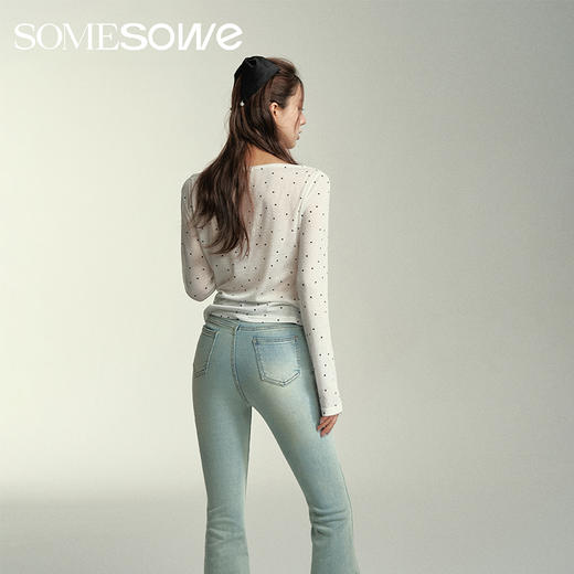 预售 | SOMESOWE 折纸蝴蝶结波点微透上衣-S2407044[福利品] 商品图1