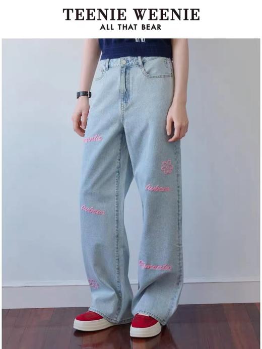 [Teenieweenie]B4F| 高腰直筒牛仔裤 商品图1