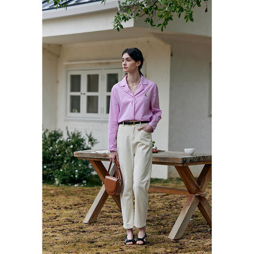 HeyDress白色牛仔裤女春夏高腰宽松显瘦休闲裤百搭通勤直筒裤子 商品图1