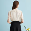 EITIE爱特爱时尚亮片V领荷叶边泡泡袖绣花雪纺衬衫上衣夏新款B2413310 商品缩略图4