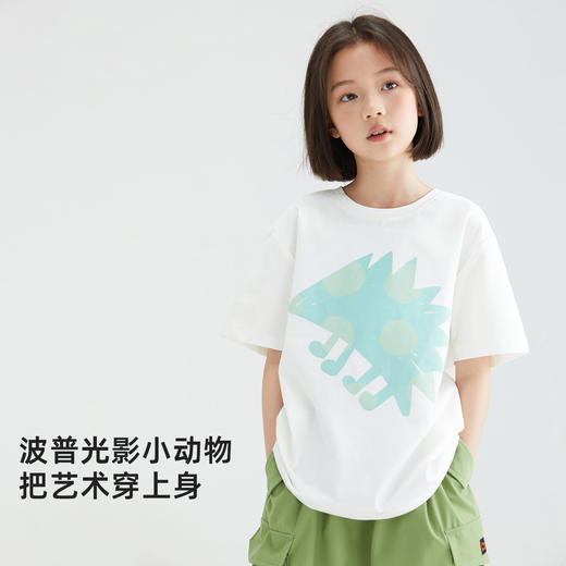 森林棠24夏款光影动物儿童短袖T恤40322417 商品图1