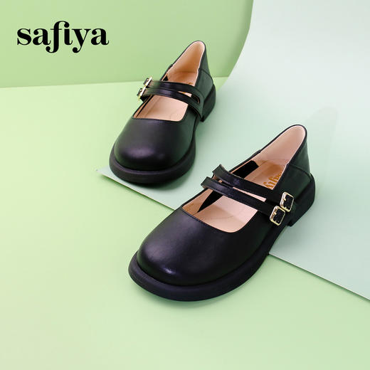 超值精选 |Safiya/索菲娅2024春夏时尚休闲软底英伦风百搭圆头舒适单鞋SF33912224 商品图2