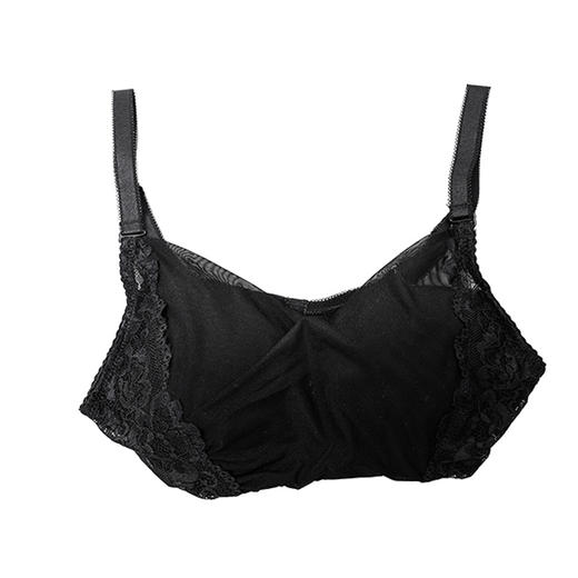 ARN-X049真丝文胸无钢圈薄款蕾丝网面胸罩调整型聚拢性感桑蚕丝内衣女日系 商品图4