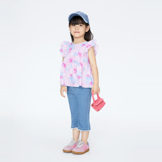 女童纯棉短袖衬衫夏季新款安奈儿童装实体店同款XG421694 商品图5