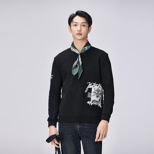 HX 秋冬季圆领卫衣加绒S106340201101/02 商品图0