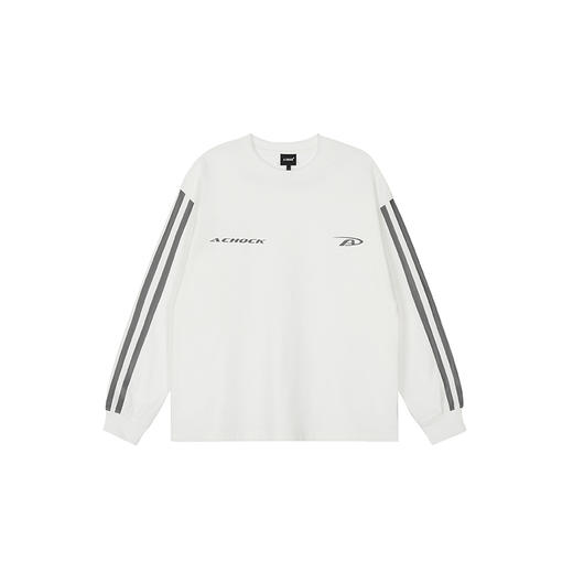 【Achock官方店】美式高街撞色条纹打底上衣潮牌简约圆领长袖T恤 商品图4