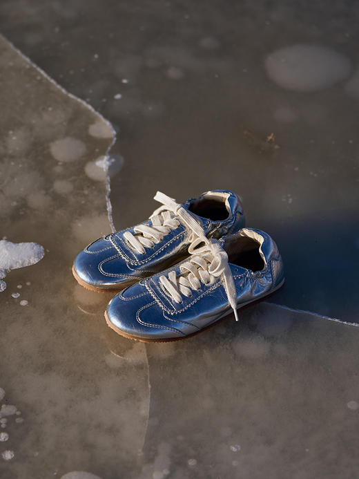 FAYTOBE 早春新品芭蕾复古德训经典慵懒慢跑鞋真皮手工抽褶松紧系带休闲鞋 商品图4