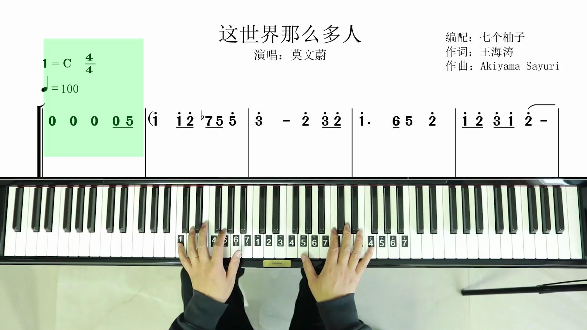 《这世界那么多人》演奏示范