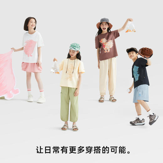 森林棠  24夏款儿童运动速干短袖T恤 商品图3