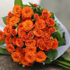 新鲜鲜花  橙色芭比多头玫瑰1束（10支左右）（可备注送货时间）
