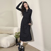 西遇新中式气质A字连衣裙新款翻领盘扣高级感小黑裙长裙V1838206 商品缩略图1