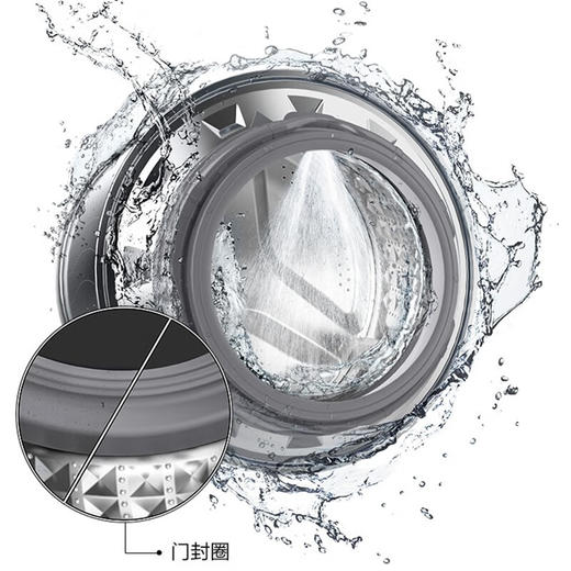 三星（SAMSUNG）原装进口12公斤大容量家用AI智能变频 泡泡净洗速净科技 超快洗自动投放 滚筒全自动洗衣机 洗烘一体WD12TP34DSX/SC 商品图3