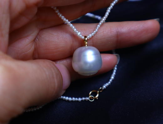 【福禄】系列南洋白珠项链 商品图1