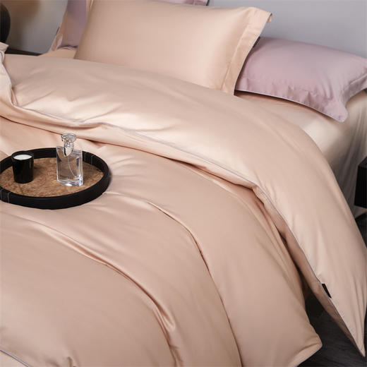 【麦上家居】纯色双拼极品长绒棉四件套MS 商品图3